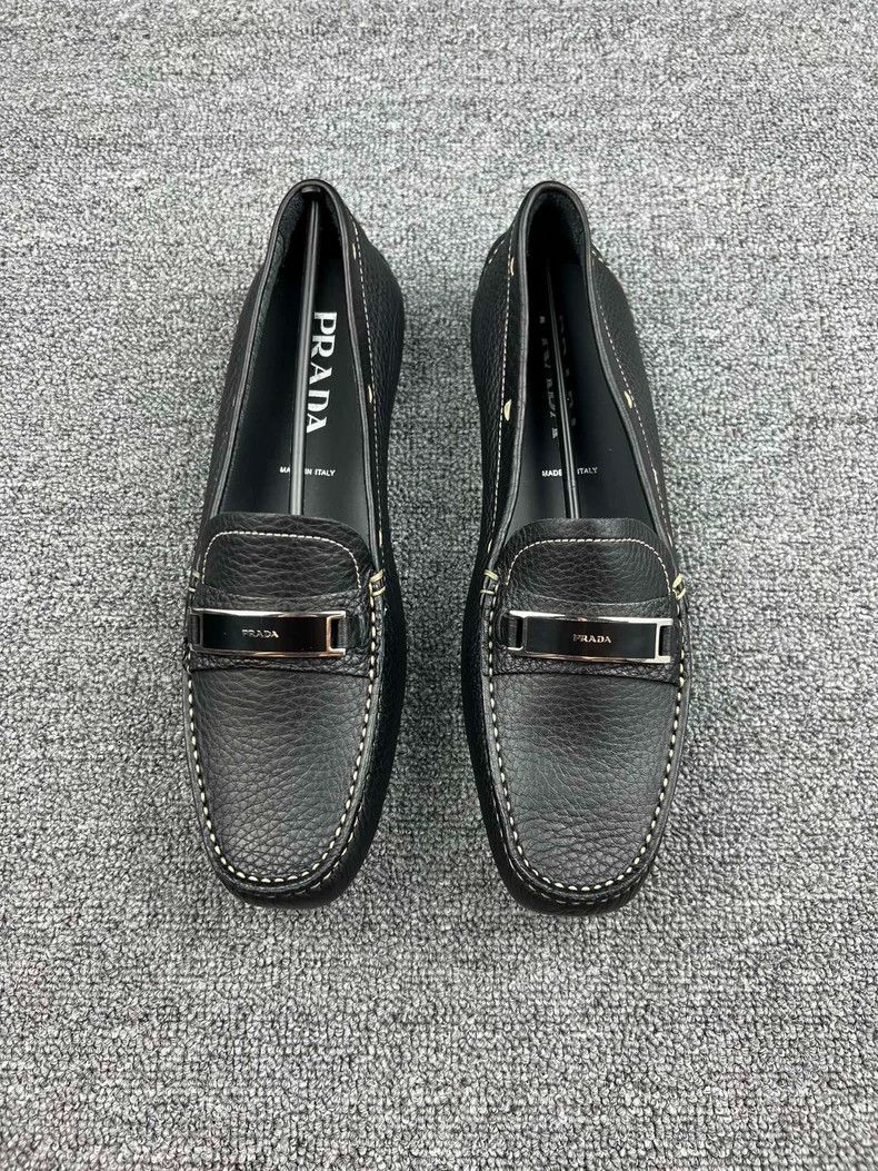 Prada Prada Black Leather Loafers-yf Size US 8.5 / EU 41-42 - 3 Thumbnail