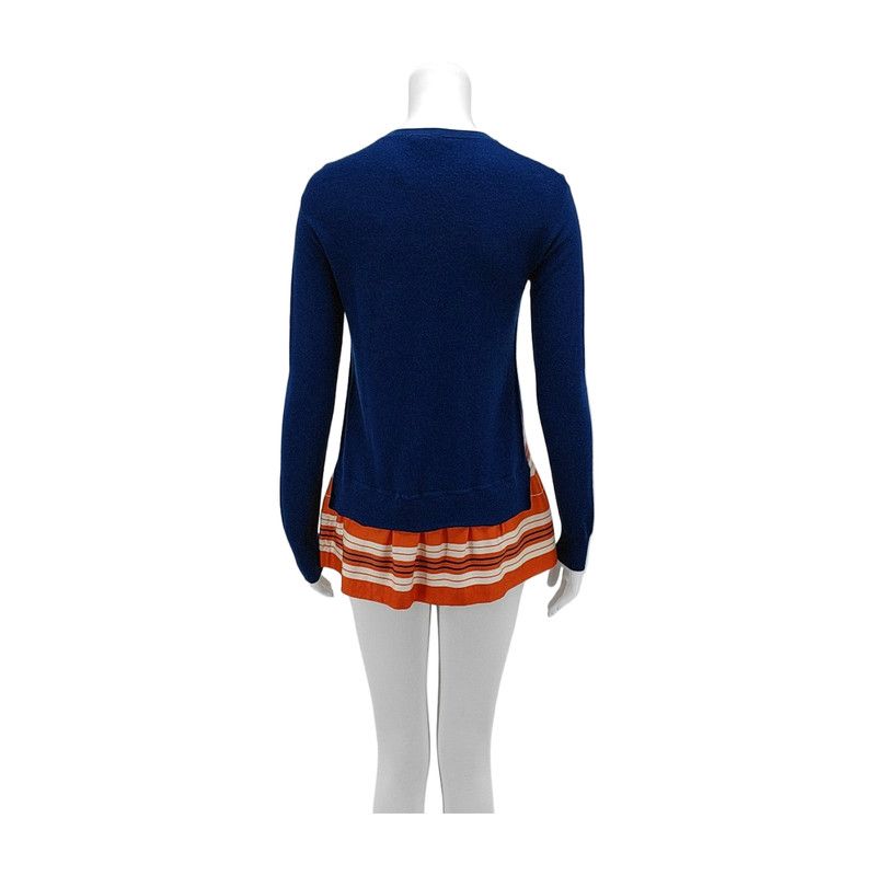 Louis Vuitton Louis Vuitton Navy Wool Long Sleeve Sweater 0089 Size XS / US 0-2 / IT 36-38 - 2 Thumbnail