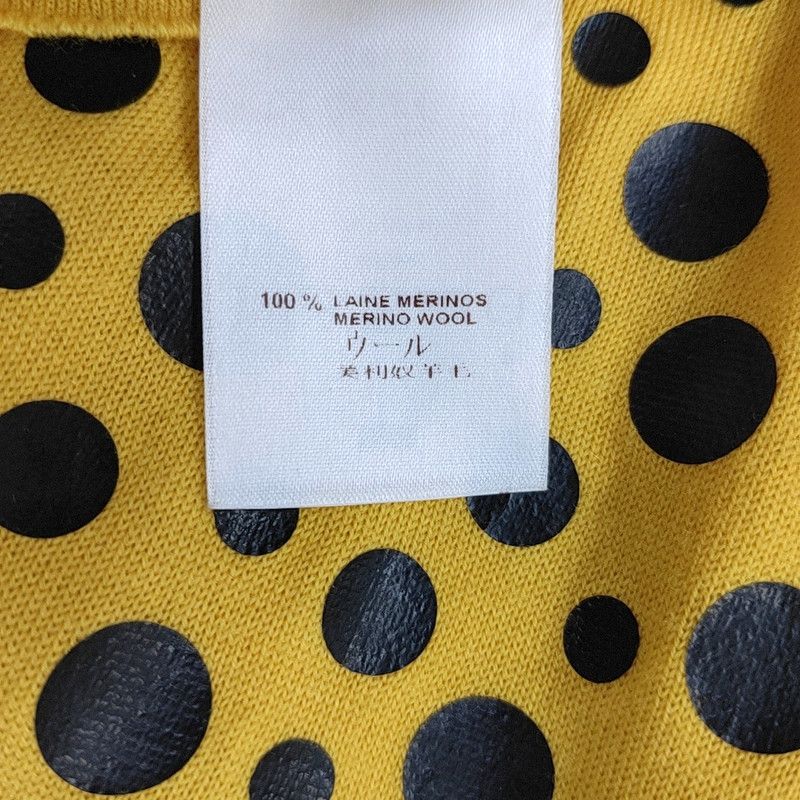 Louis Vuitton Louis Vuitton Spring Yellow Wool Polka Dot Top 0089 Size S / US 4 / IT 40 - 3 Thumbnail