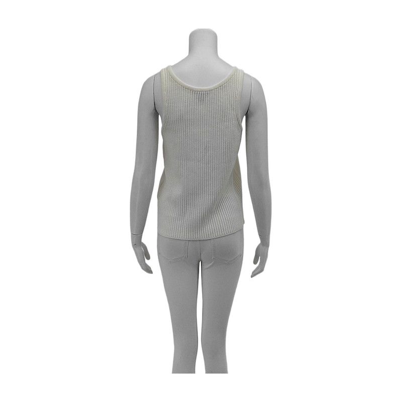 Louis Vuitton Louis Vuitton Summer Beige Sleeveless Cotton Top 0089 Size S / US 4 / IT 40 - 2 Thumbnail