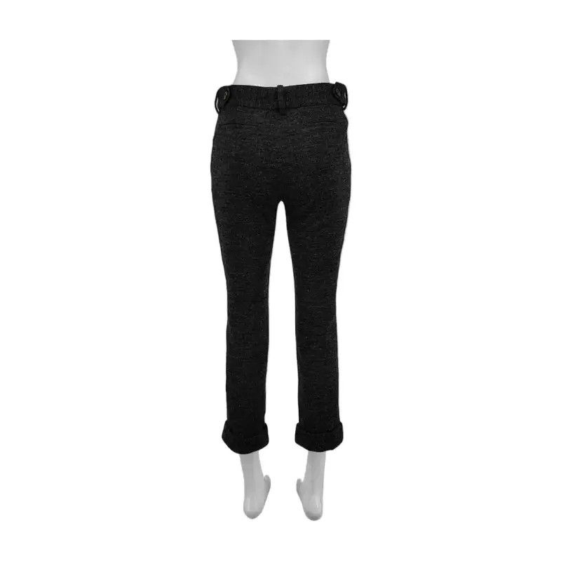 Louis Vuitton Louis Vuitton Women's Black Grey Wool Casual Pants 0089 Size 23" - 2 Thumbnail