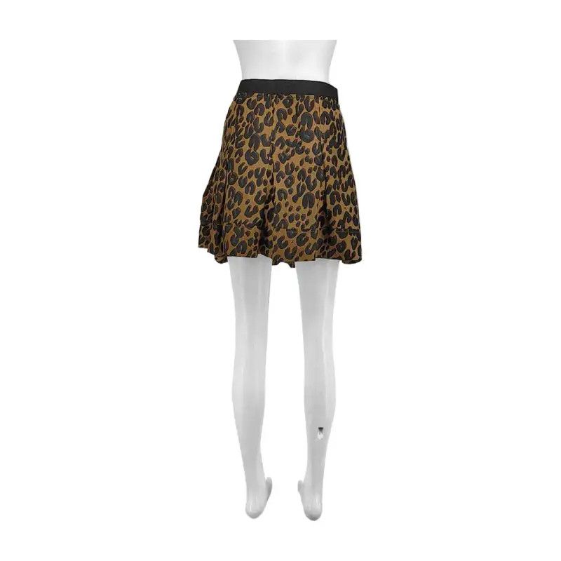 Louis Vuitton Louis Vuitton Summer Brown Silk Skirt 0089 Size 23" - 2 Thumbnail