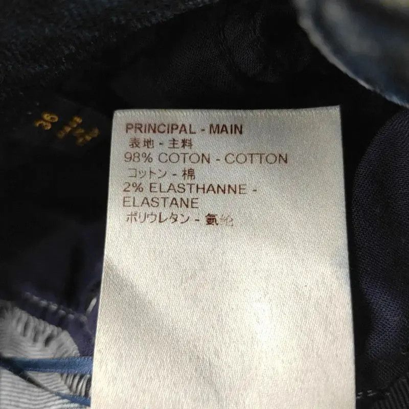 Louis Vuitton Louis Vuitton Women's Dark Blue Cotton Jeans 0089 Size 23" - 3 Thumbnail