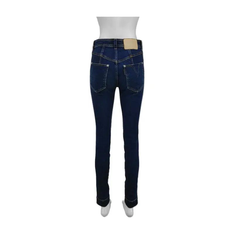 Louis Vuitton Louis Vuitton Women's Dark Blue Cotton Jeans 0089 Size 23" - 2 Thumbnail