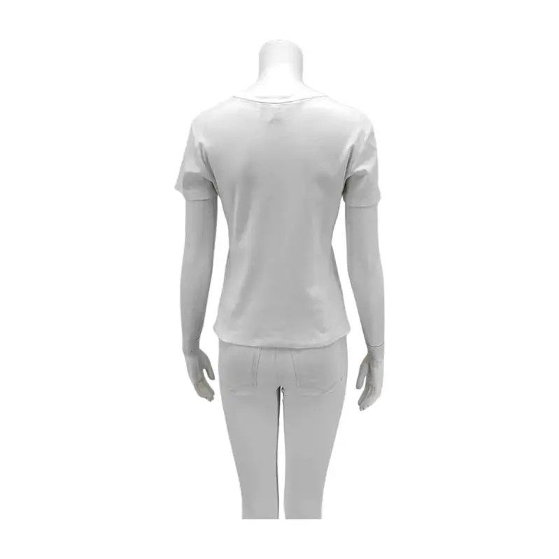 Louis Vuitton Louis Vuitton Summer White Cotton T-Shirt 0089 Size S / US 4 / IT 40 - 2 Thumbnail