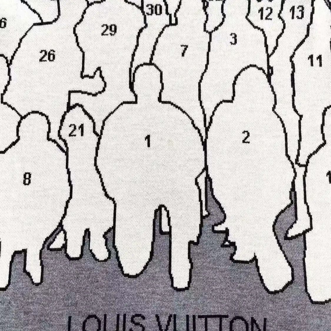 Louis Vuitton Louis Vuitton Gray Wool Blend Logo Sweater 0089 Size S / US 4 / IT 40 - 3 Thumbnail