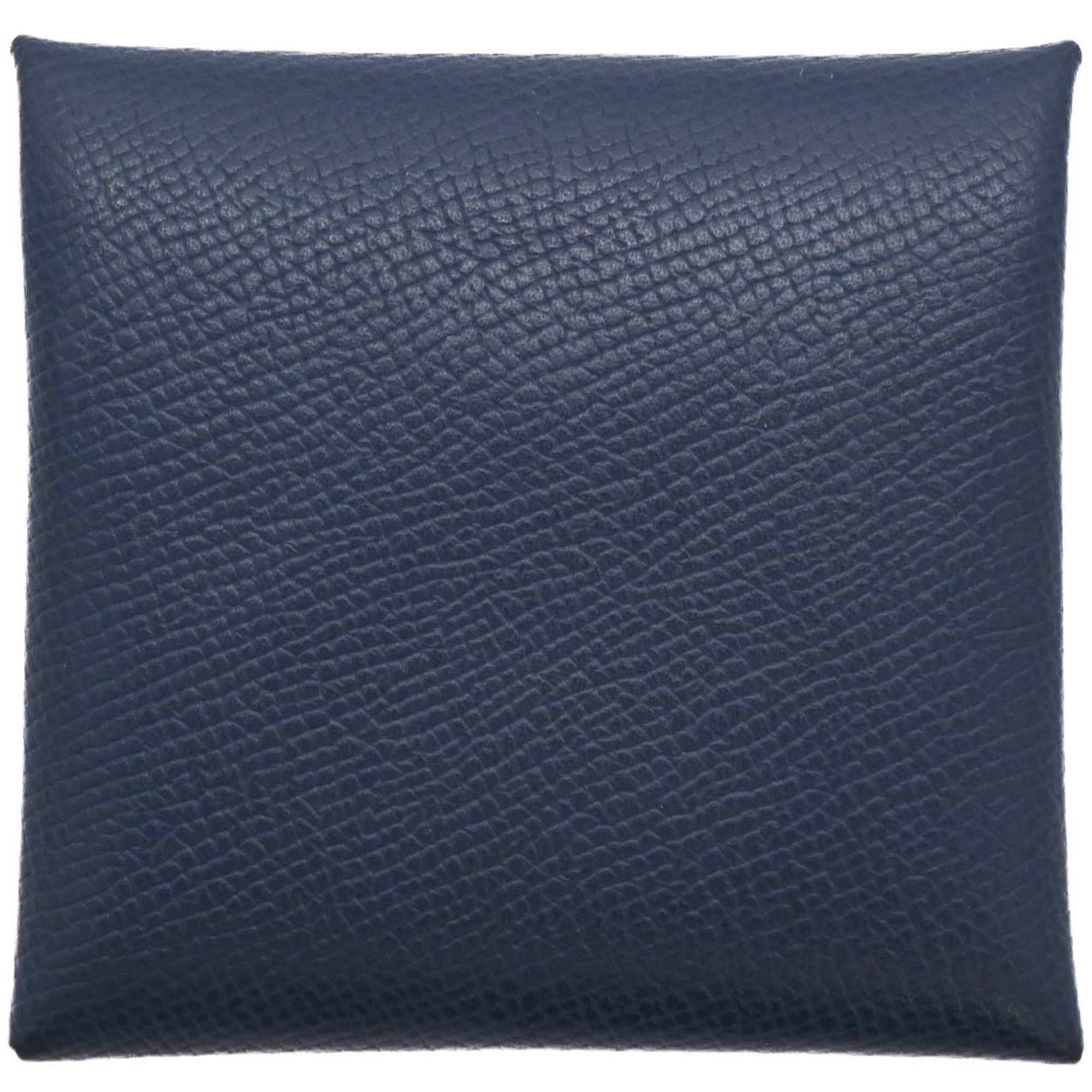 Hermes HERMES Bastia Wallet/Coin Case Verso Epsom Leather, Navy and Light Green Two-Tone, Women's #W Size ONE SIZE - 3 Thumbnail
