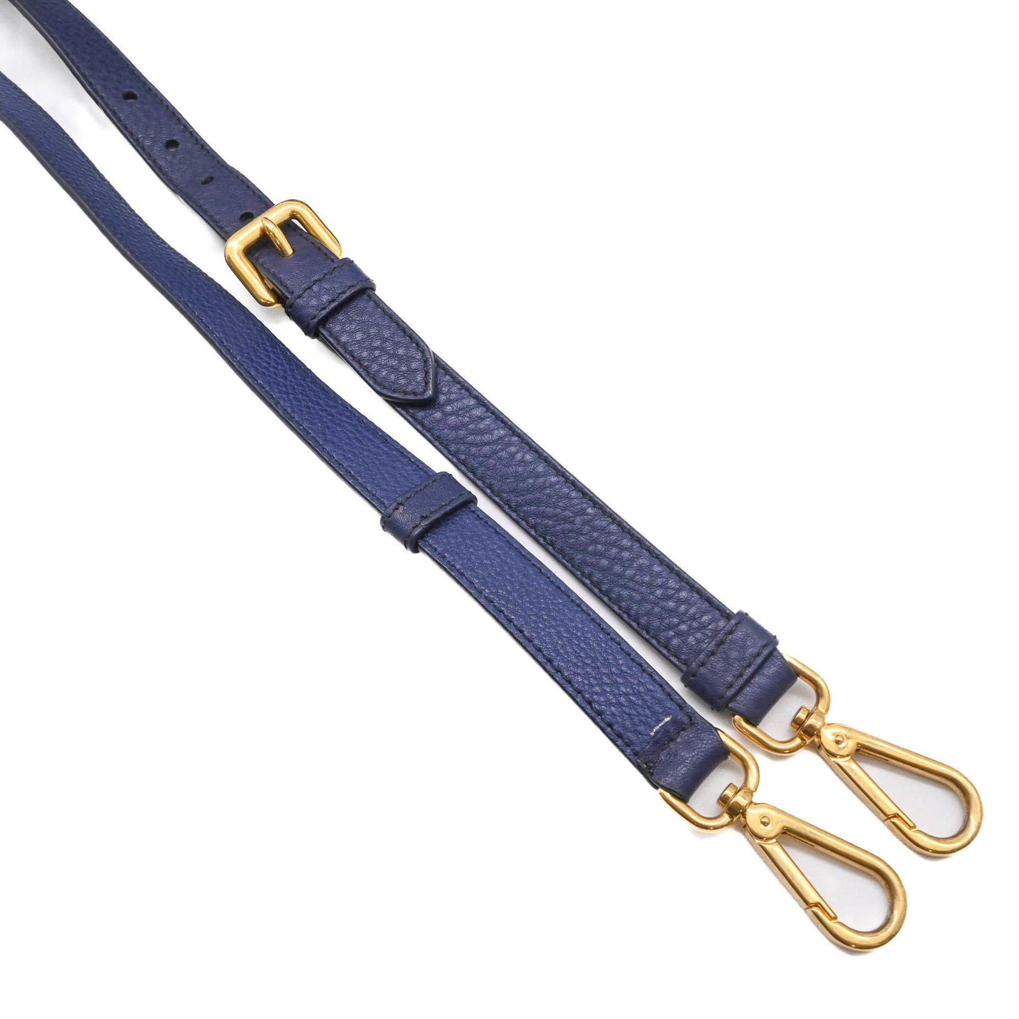 Prada Prada Vitello Dino Tote Bag with Shoulder Strap, Cobalt Blue, for Men and Women Size ONE SIZE - 17 Thumbnail