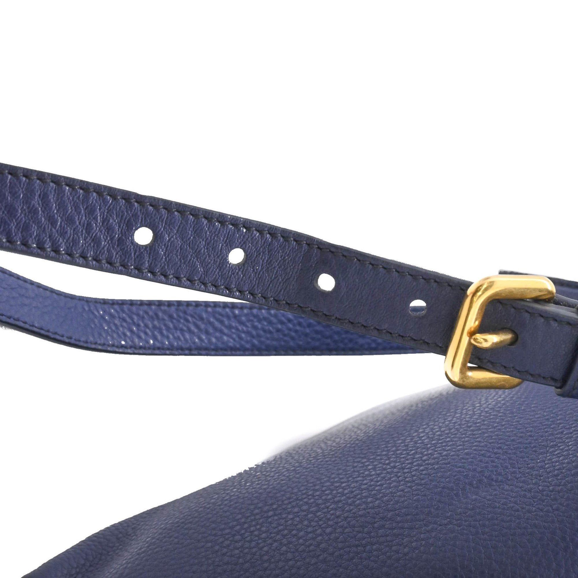Prada Prada Vitello Dino Tote Bag with Shoulder Strap, Cobalt Blue, for Men and Women Size ONE SIZE - 9 Thumbnail