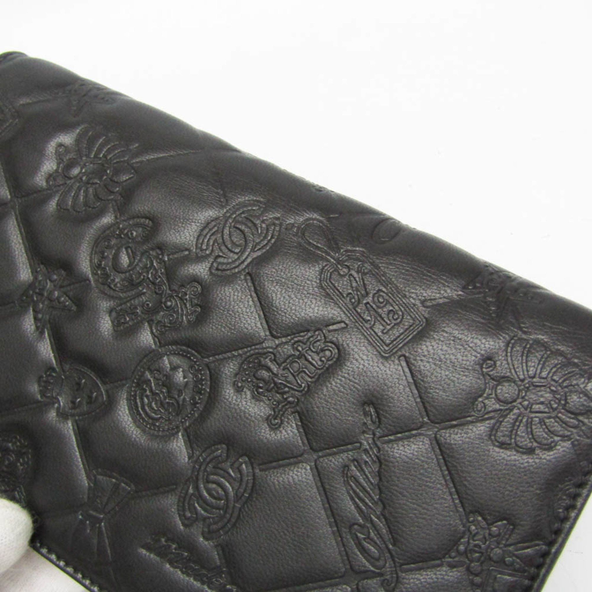 Chanel Chanel Symbol Charm Women's Leather Long Wallet (bi-fold) Black Size ONE SIZE - 9 Thumbnail