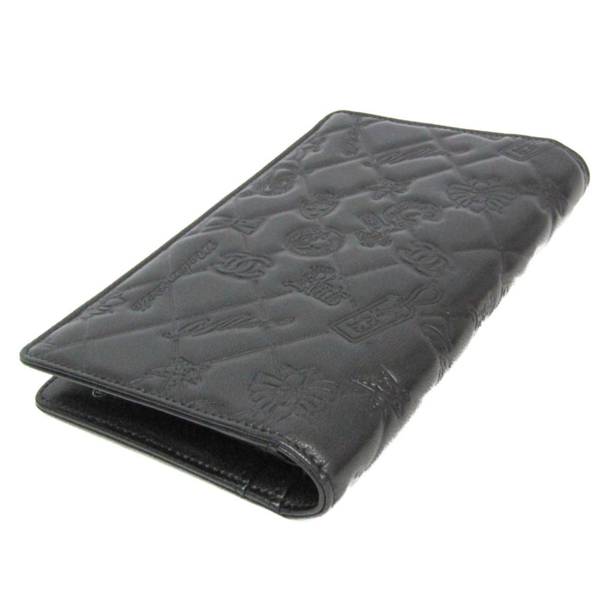 Chanel Chanel Symbol Charm Women's Leather Long Wallet (bi-fold) Black Size ONE SIZE - 3 Thumbnail