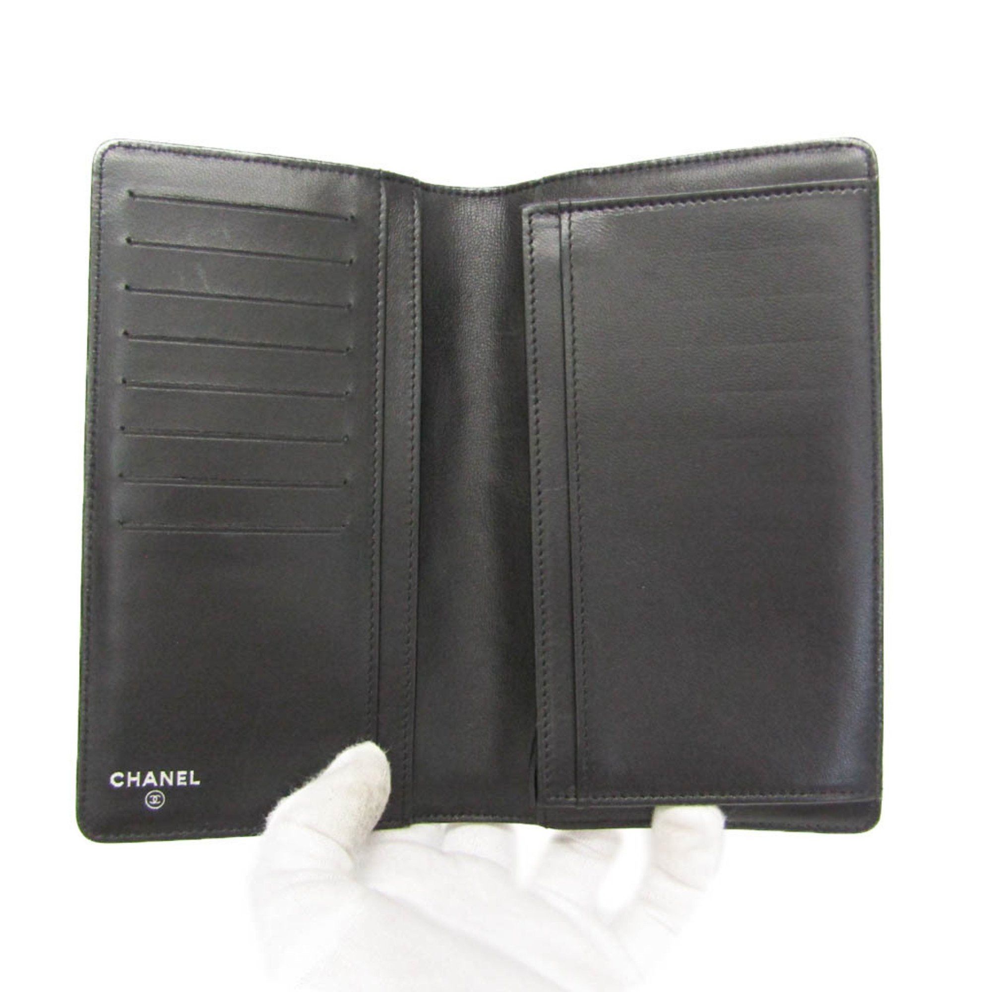 Chanel Chanel Symbol Charm Women's Leather Long Wallet (bi-fold) Black Size ONE SIZE - 4 Thumbnail