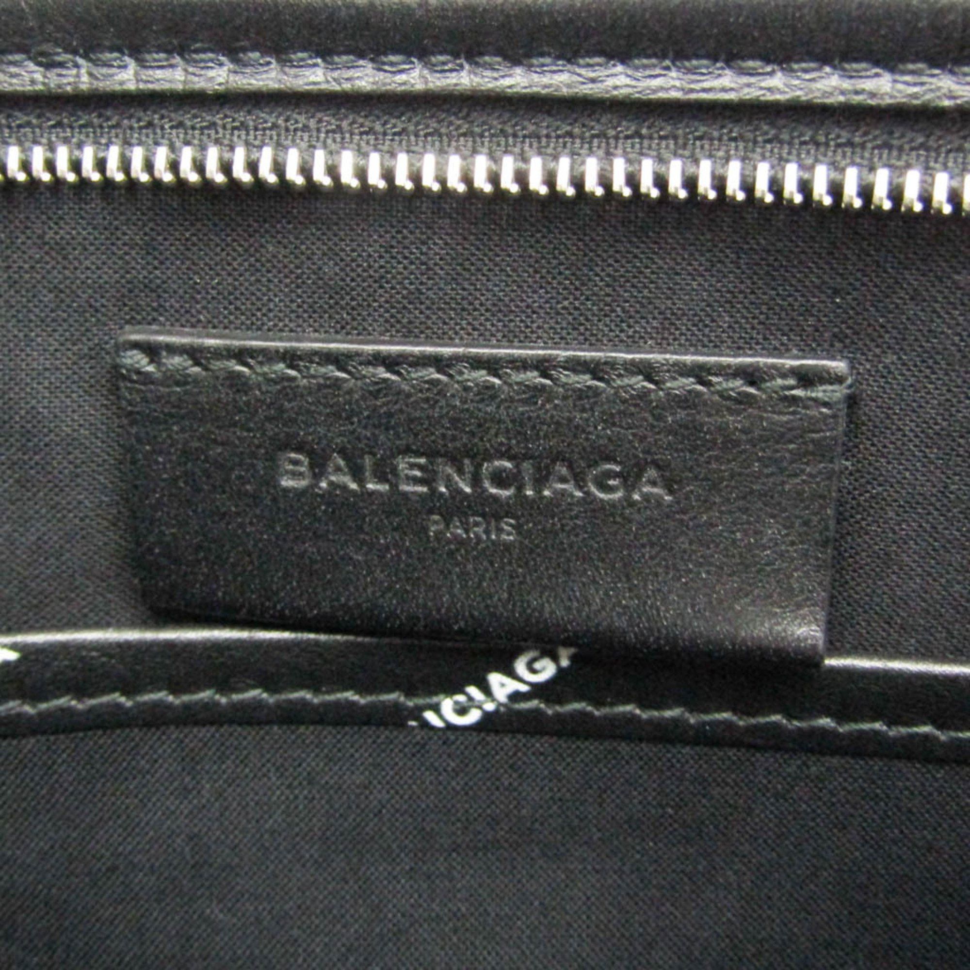 Balenciaga Balenciaga Logo Print 476046 Men,Women Leather Clutch Bag,Pouch Black Size ONE SIZE - 12 Thumbnail