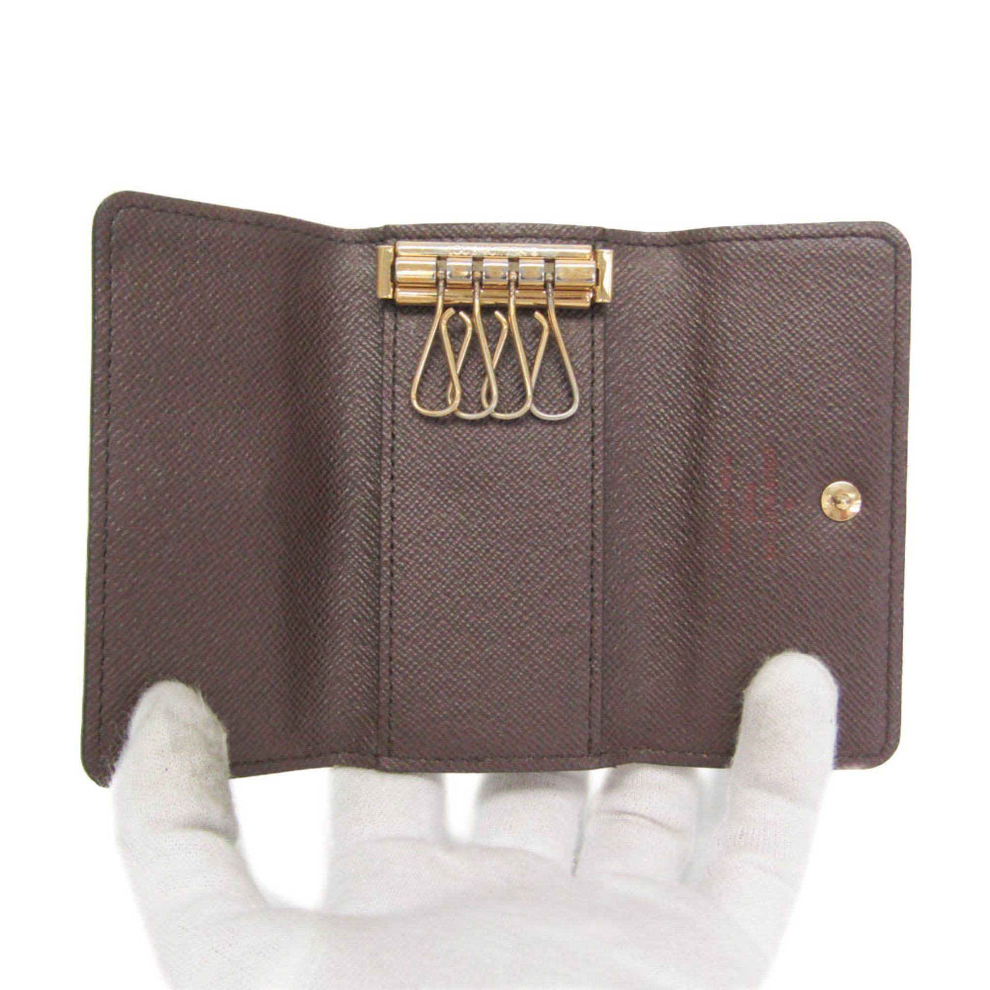 Louis Vuitton Louis Vuitton Damier 4 Key Holder N62631 Men,Women Damier Canvas Key Case Brown Size ONE SIZE - 3 Thumbnail