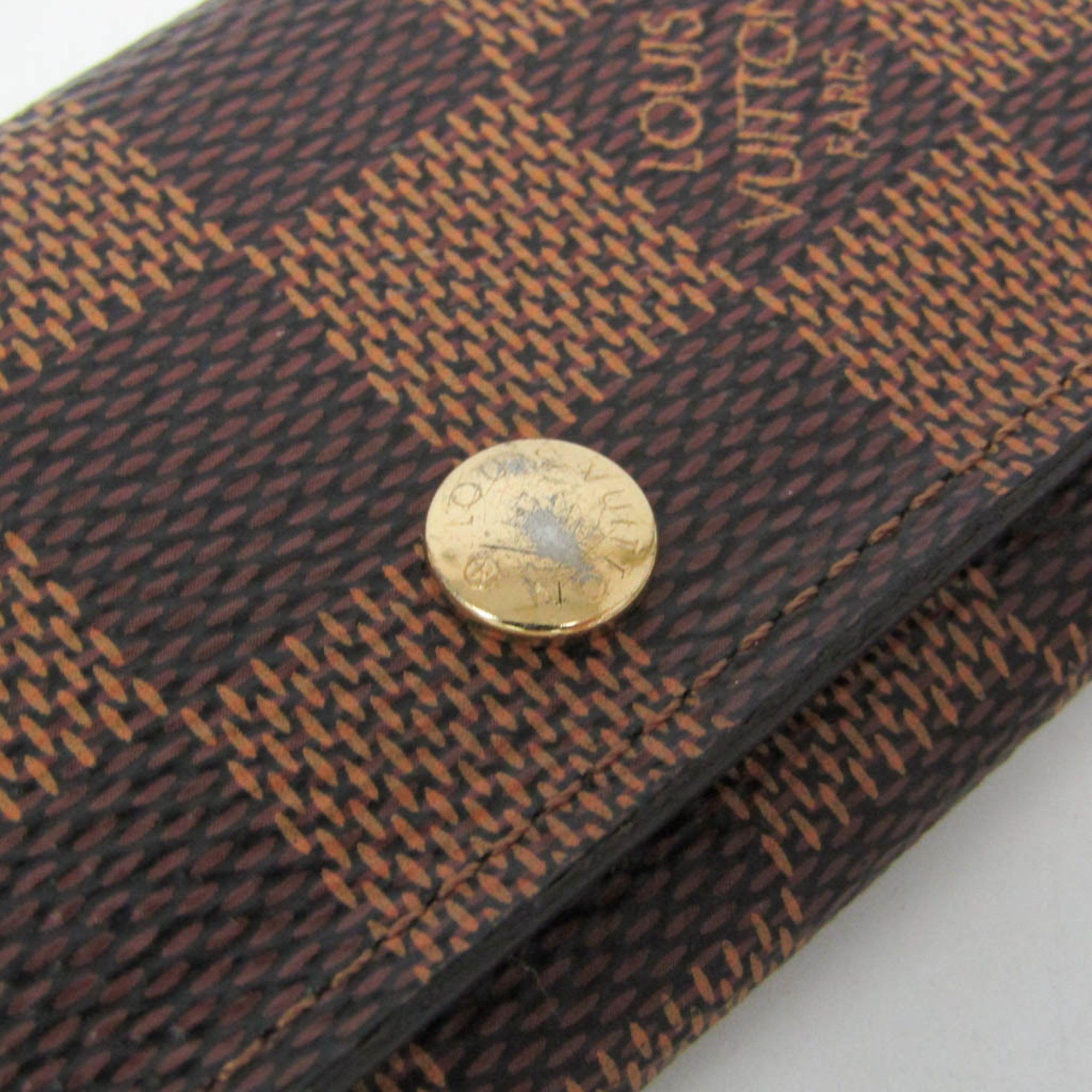 Louis Vuitton Louis Vuitton Damier 4 Key Holder N62631 Men,Women Damier Canvas Key Case Brown Size ONE SIZE - 8 Thumbnail