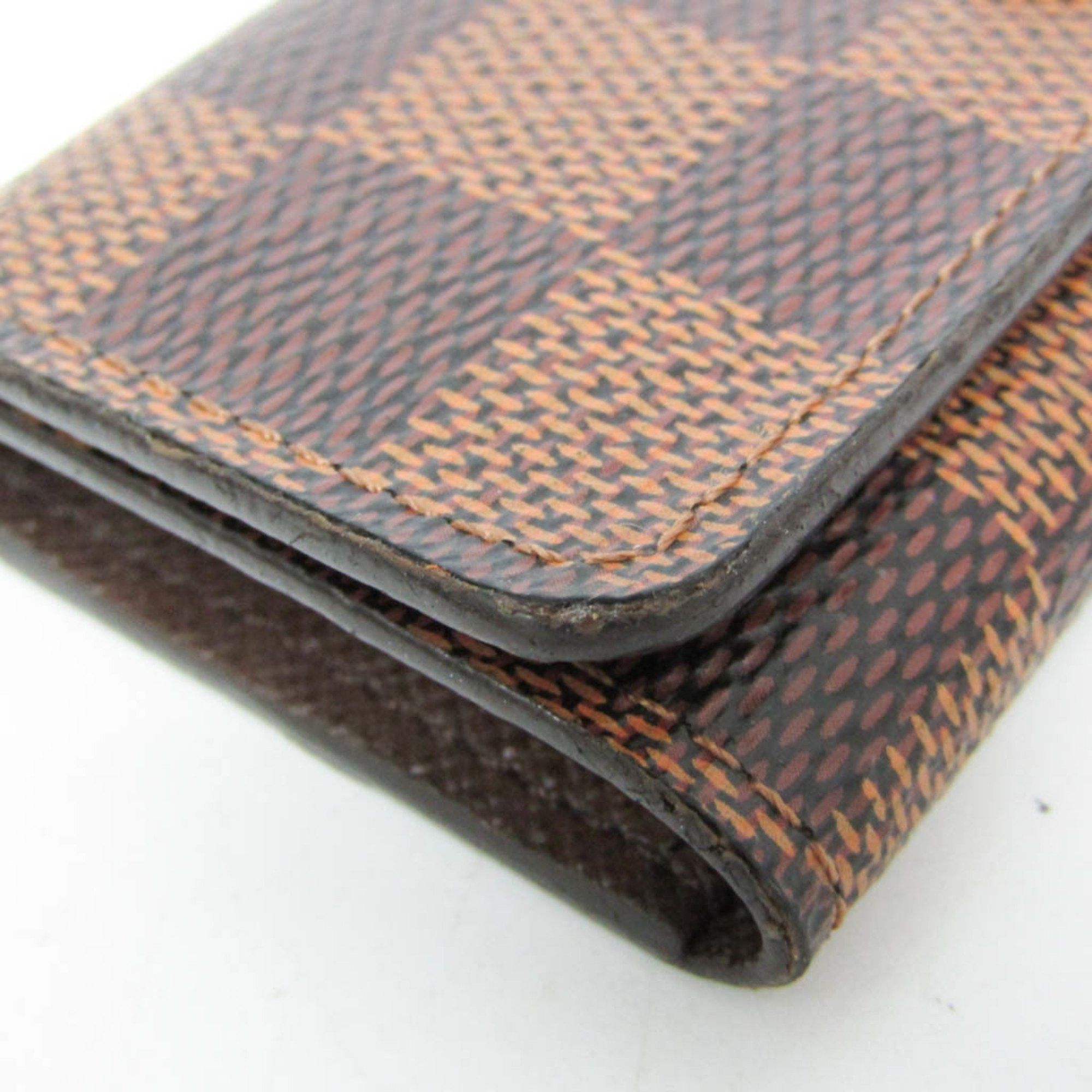 Louis Vuitton Louis Vuitton Damier 4 Key Holder N62631 Men,Women Damier Canvas Key Case Brown Size ONE SIZE - 7 Thumbnail