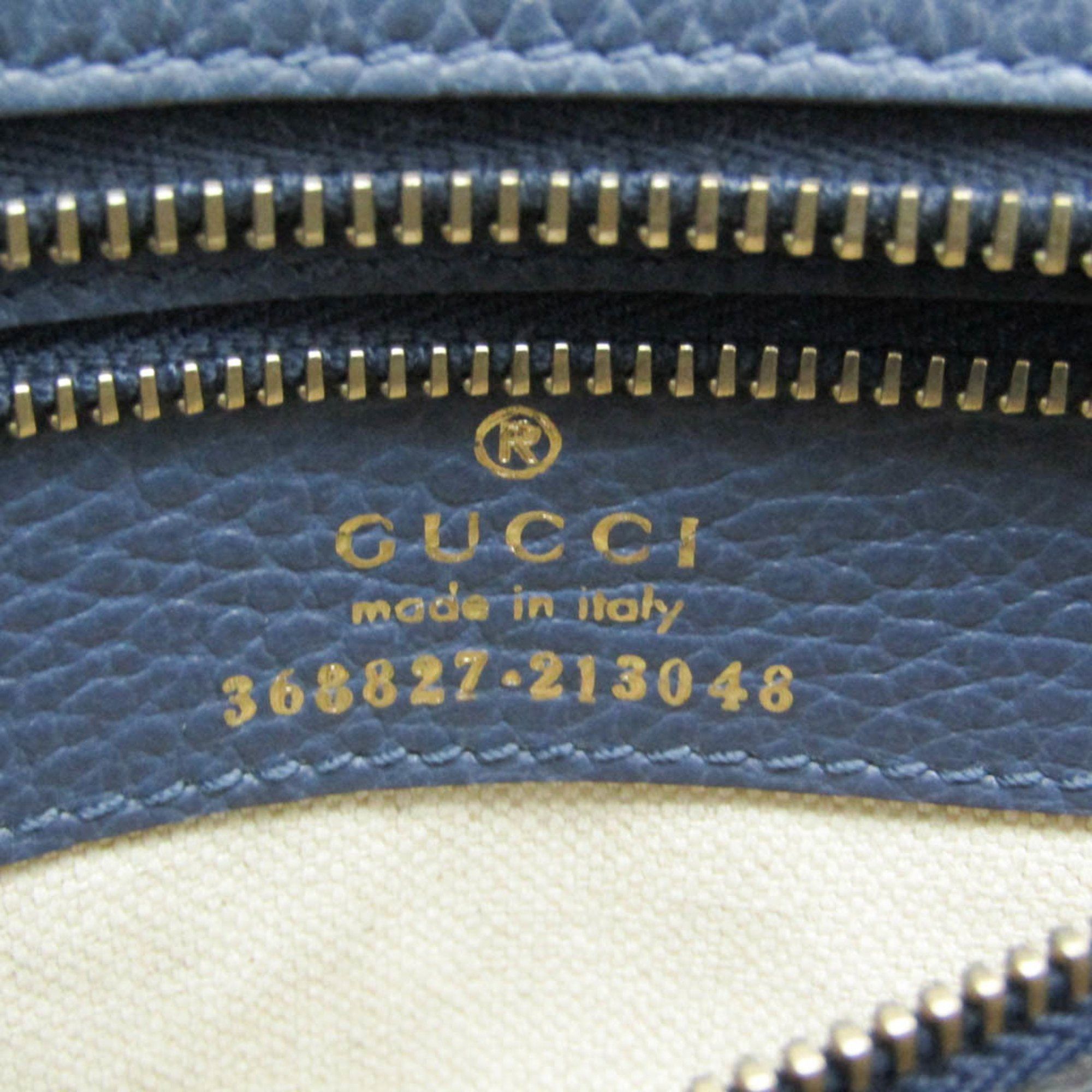 Gucci Gucci Swing 368827 Women's Leather Handbag,Shoulder Bag Blue Size ONE SIZE - 15 Thumbnail