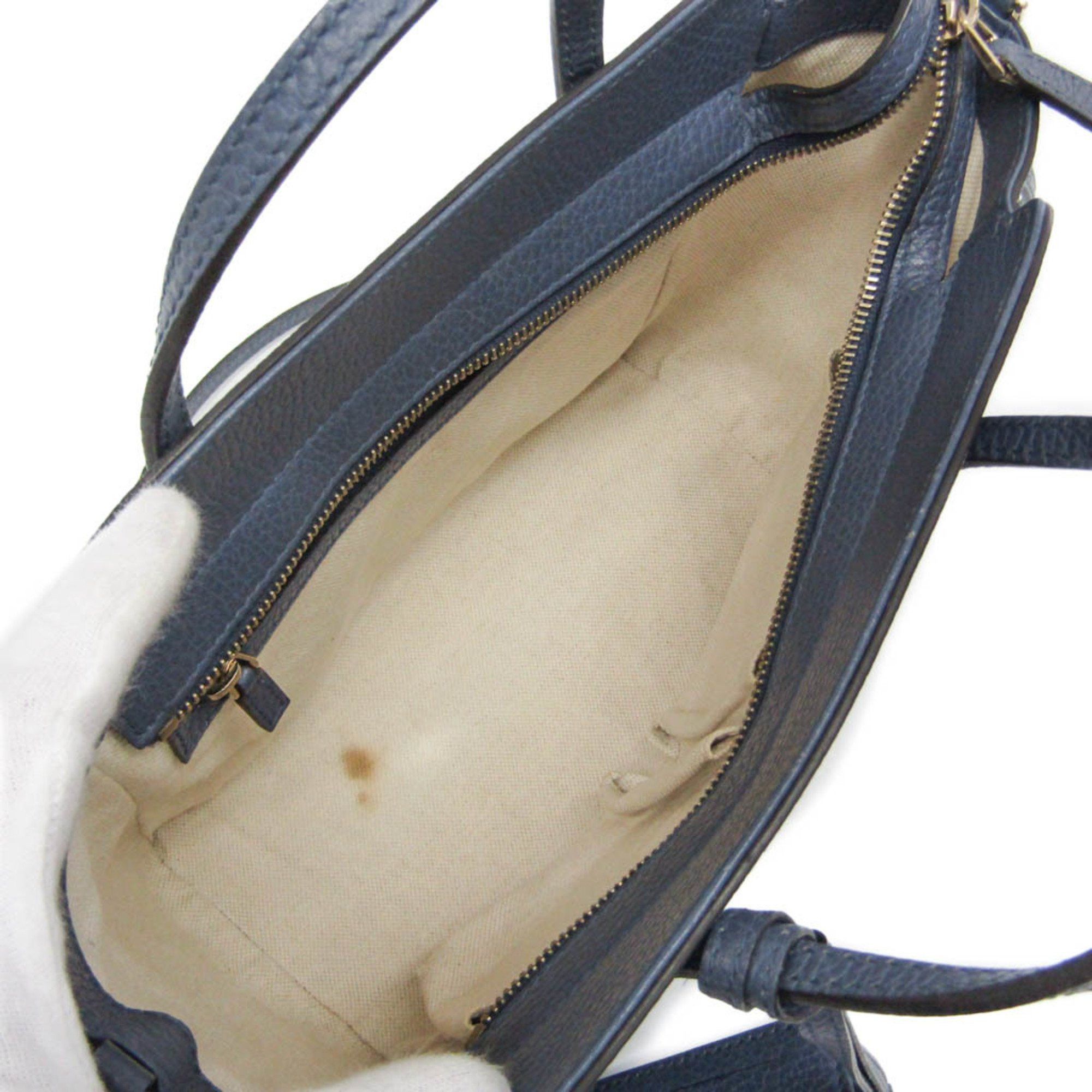 Gucci Gucci Swing 368827 Women's Leather Handbag,Shoulder Bag Blue Size ONE SIZE - 3 Thumbnail