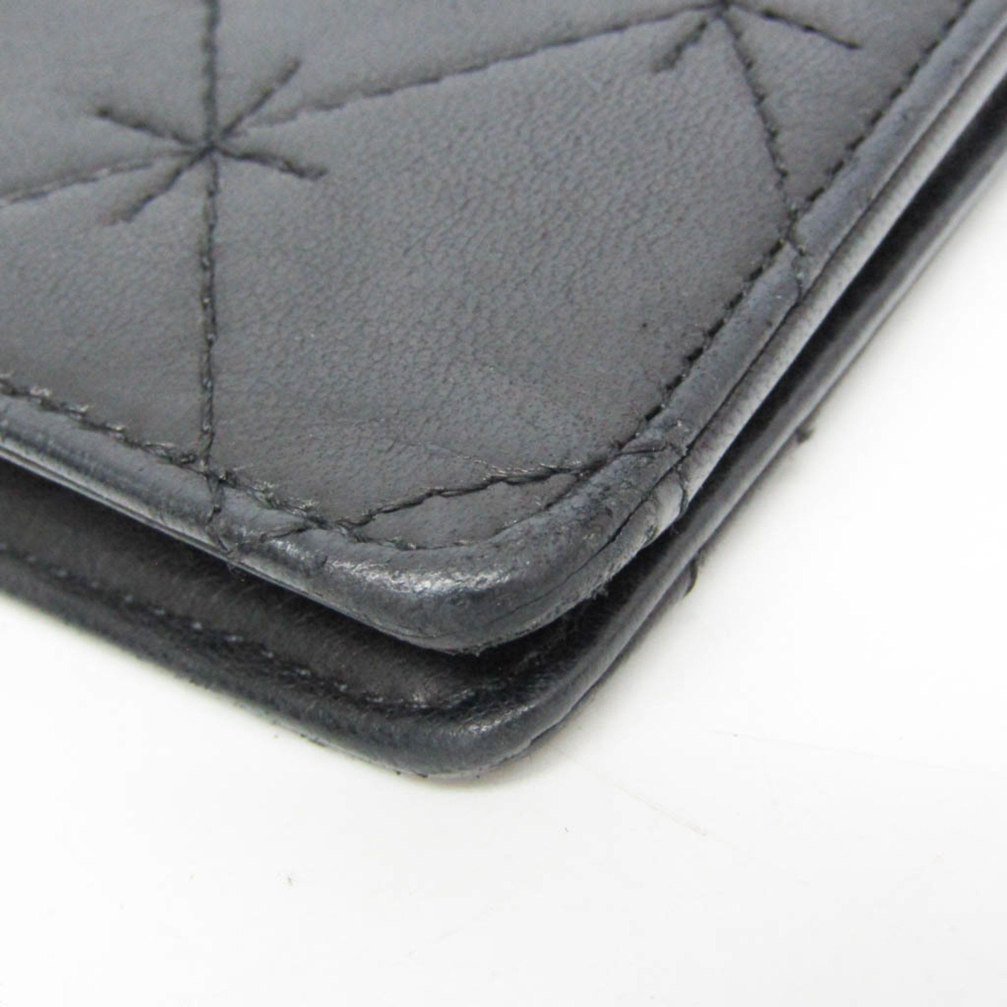 Chanel Chanel Coco Mark Women's Lambskin Long Wallet (bi-fold) Black Size ONE SIZE - 8 Thumbnail