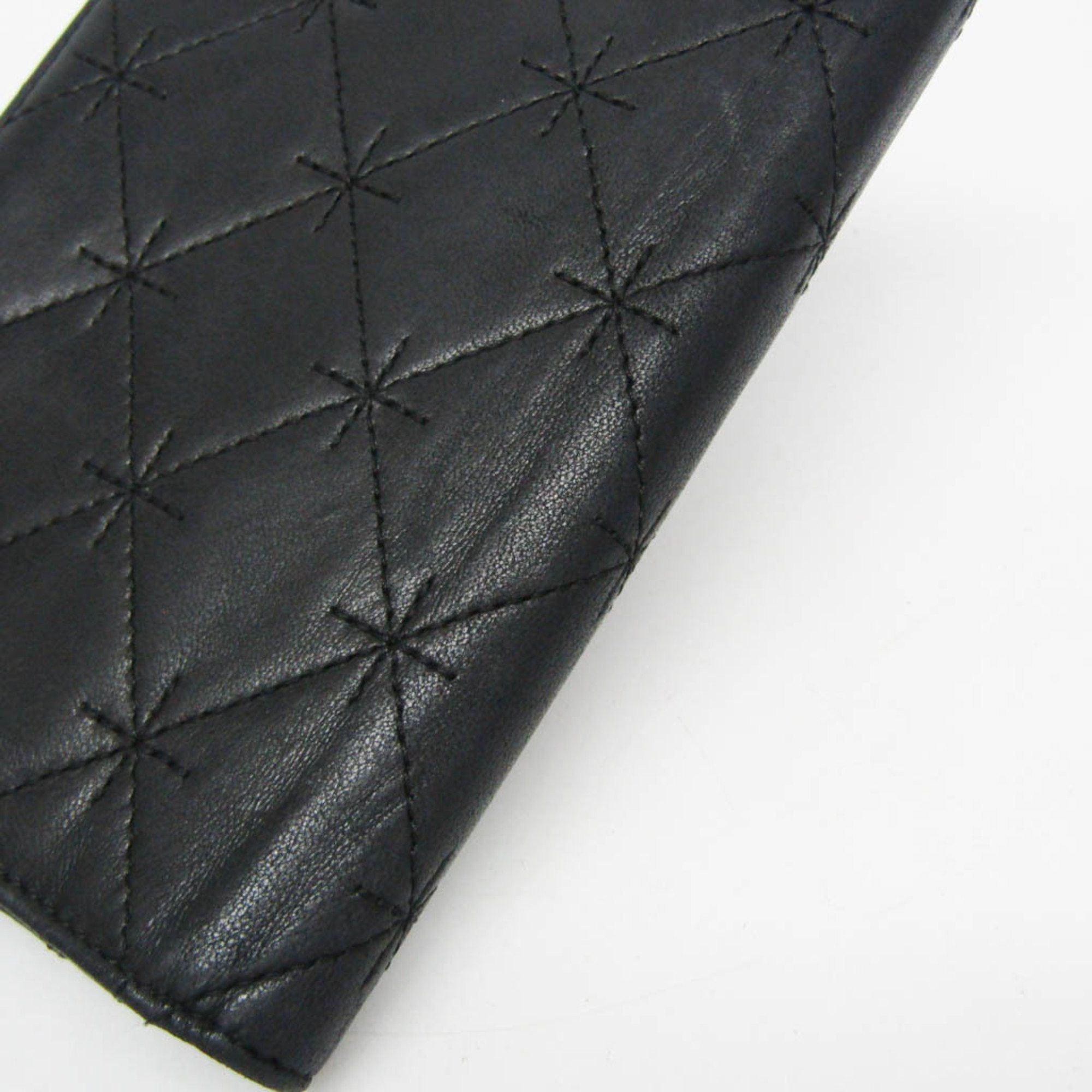 Chanel Chanel Coco Mark Women's Lambskin Long Wallet (bi-fold) Black Size ONE SIZE - 12 Thumbnail