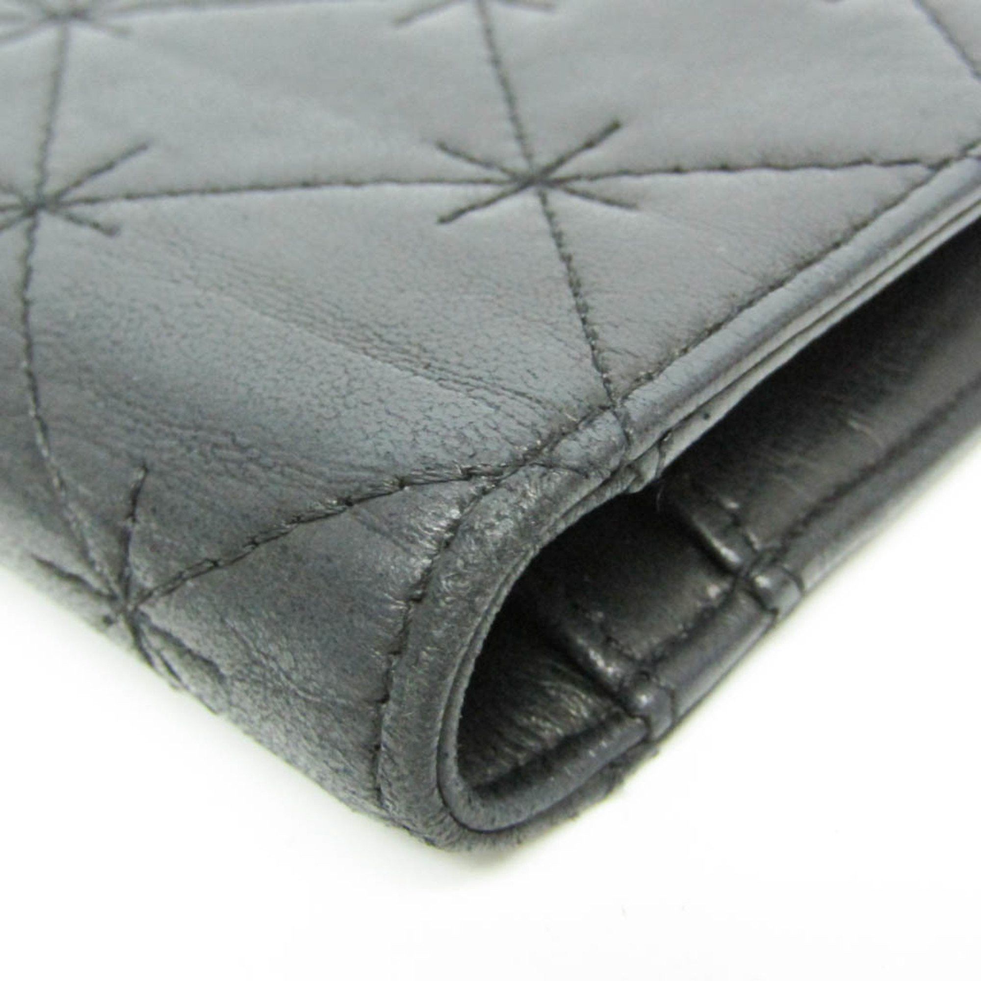 Chanel Chanel Coco Mark Women's Lambskin Long Wallet (bi-fold) Black Size ONE SIZE - 7 Thumbnail