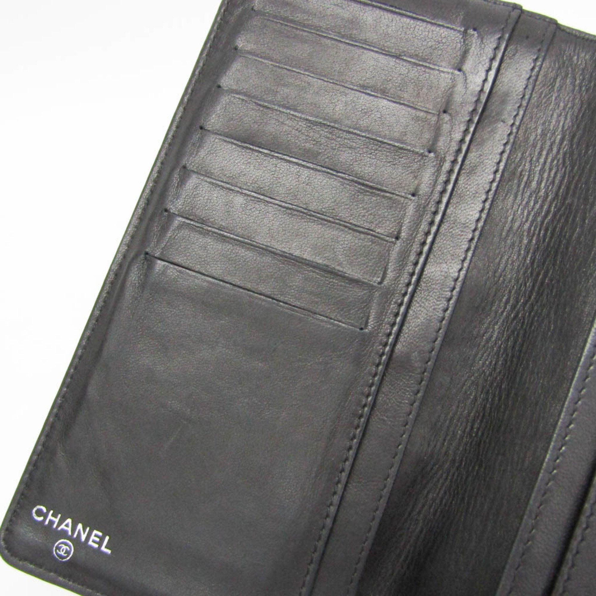 Chanel Chanel Coco Mark Women's Lambskin Long Wallet (bi-fold) Black Size ONE SIZE - 14 Thumbnail