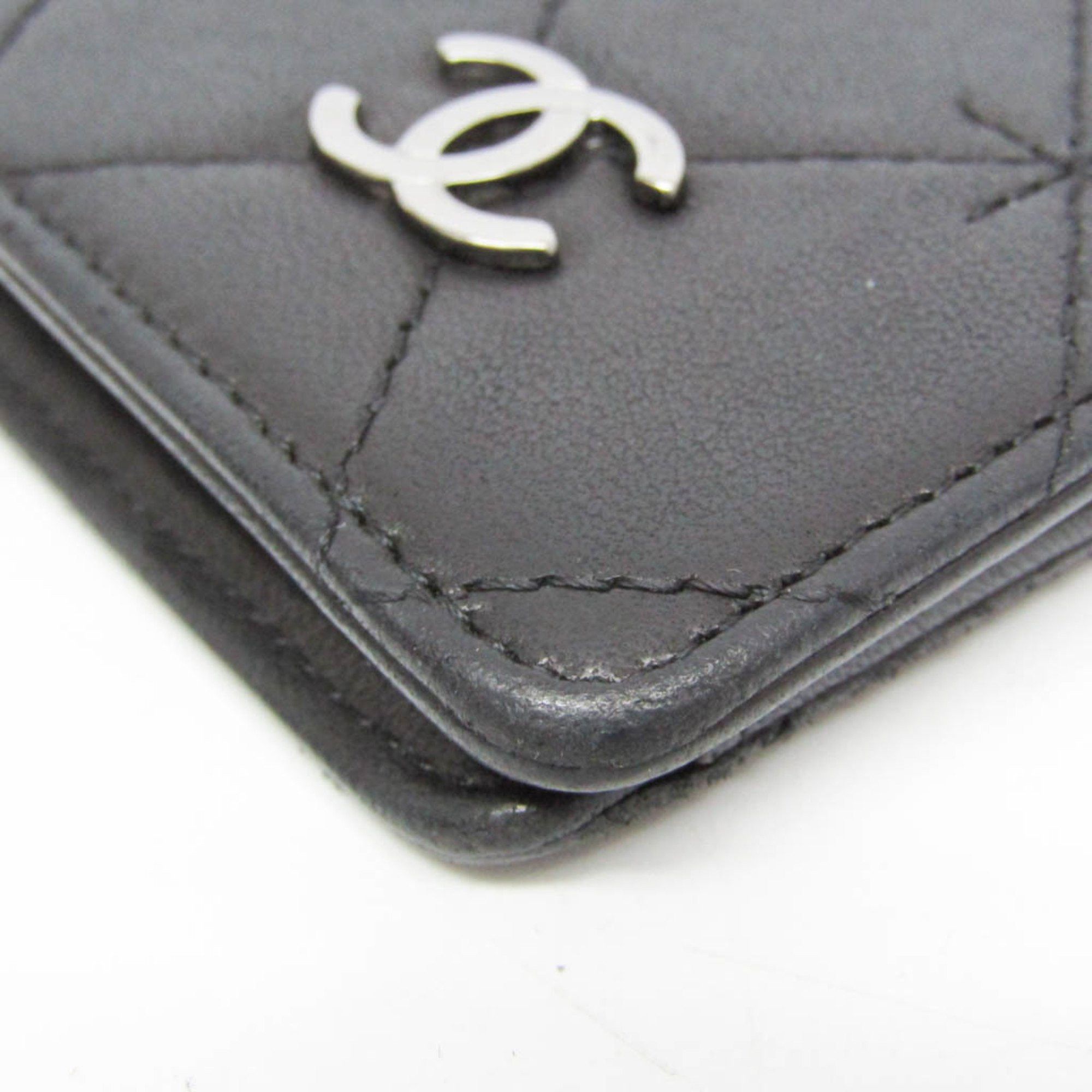 Chanel Chanel Coco Mark Women's Lambskin Long Wallet (bi-fold) Black Size ONE SIZE - 10 Thumbnail