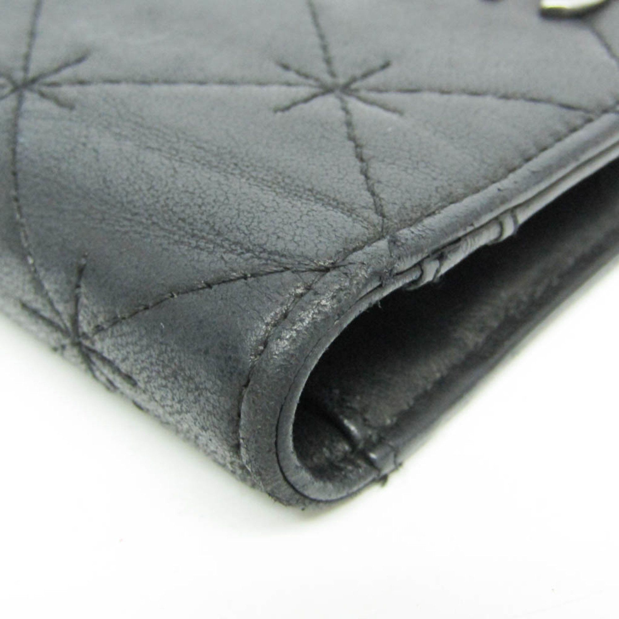 Chanel Chanel Coco Mark Women's Lambskin Long Wallet (bi-fold) Black Size ONE SIZE - 6 Thumbnail