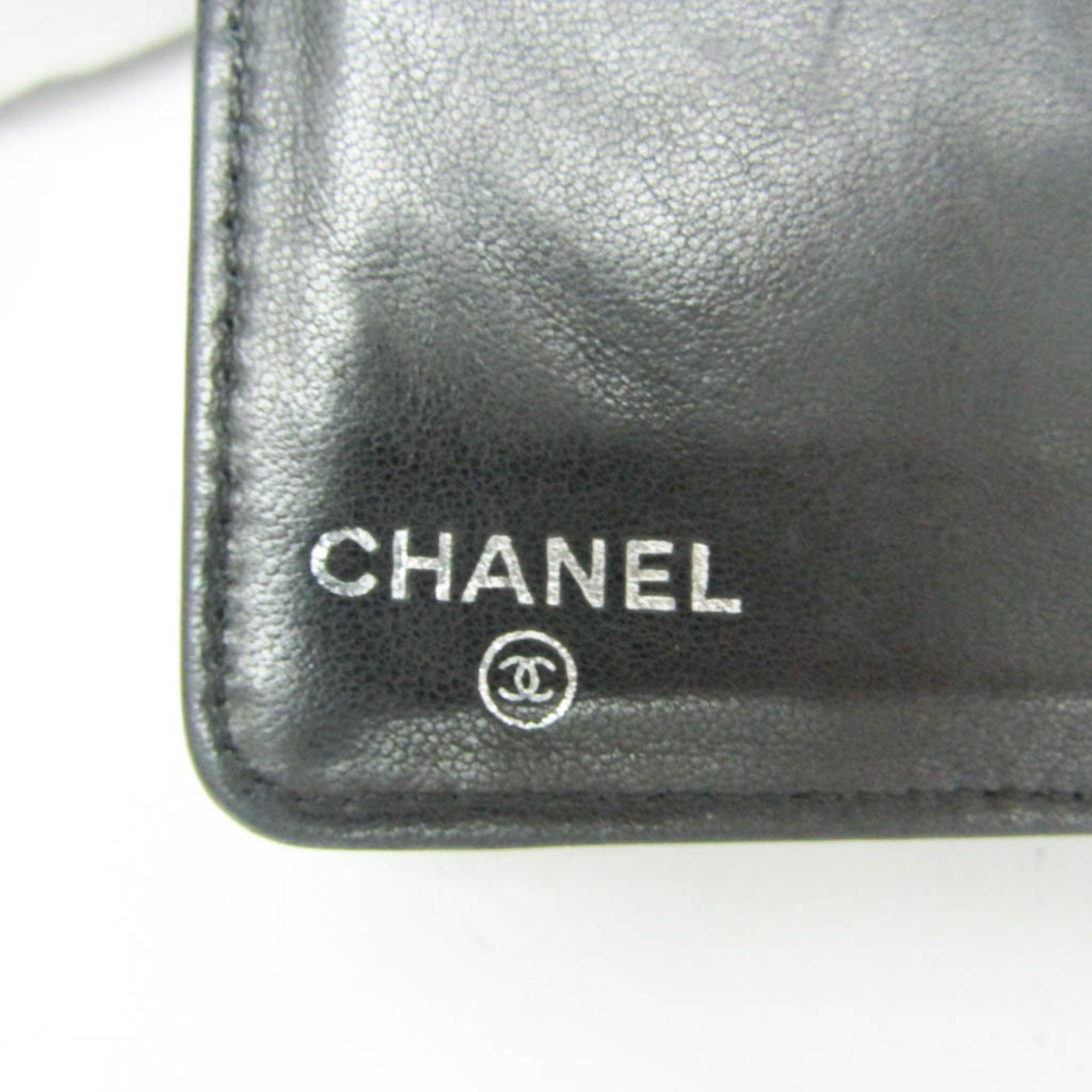 Chanel Chanel Coco Mark Women's Lambskin Long Wallet (bi-fold) Black Size ONE SIZE - 17 Thumbnail