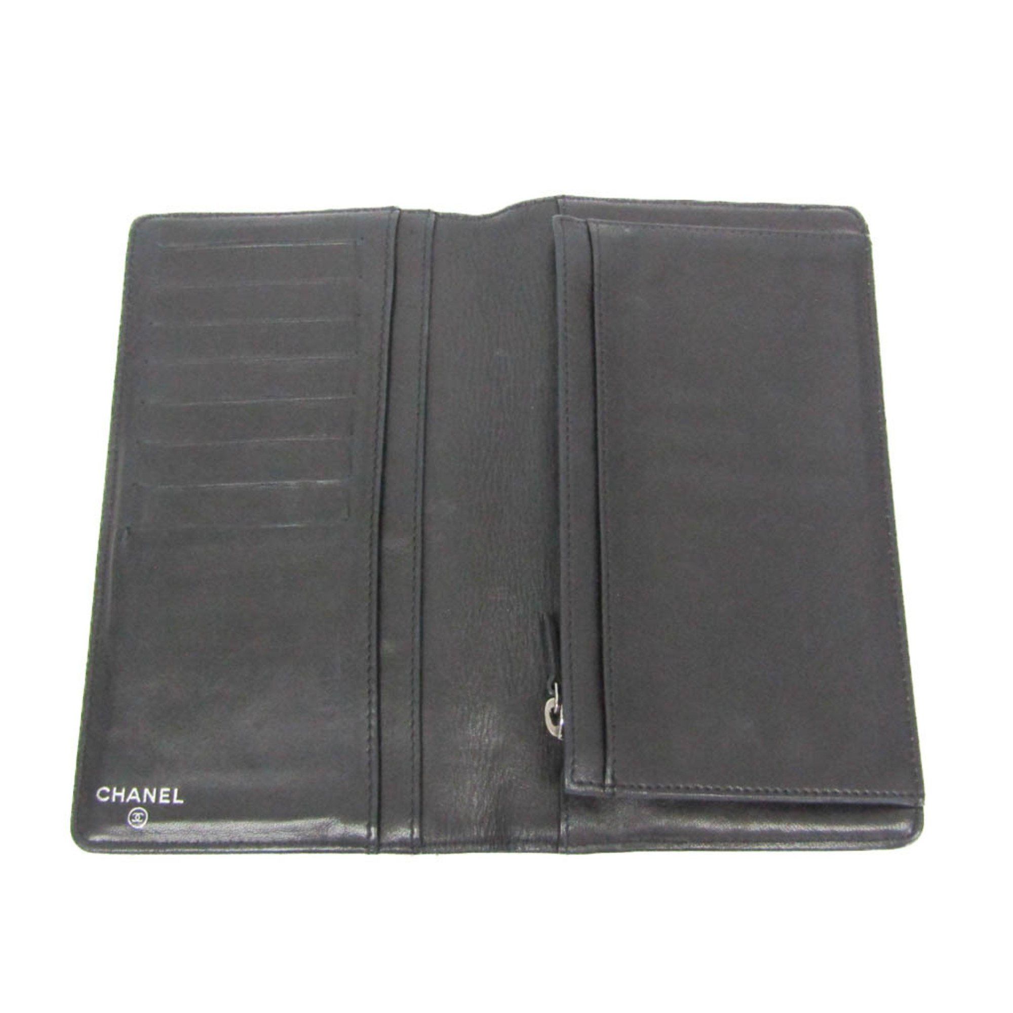 Chanel Chanel Coco Mark Women's Lambskin Long Wallet (bi-fold) Black Size ONE SIZE - 4 Thumbnail