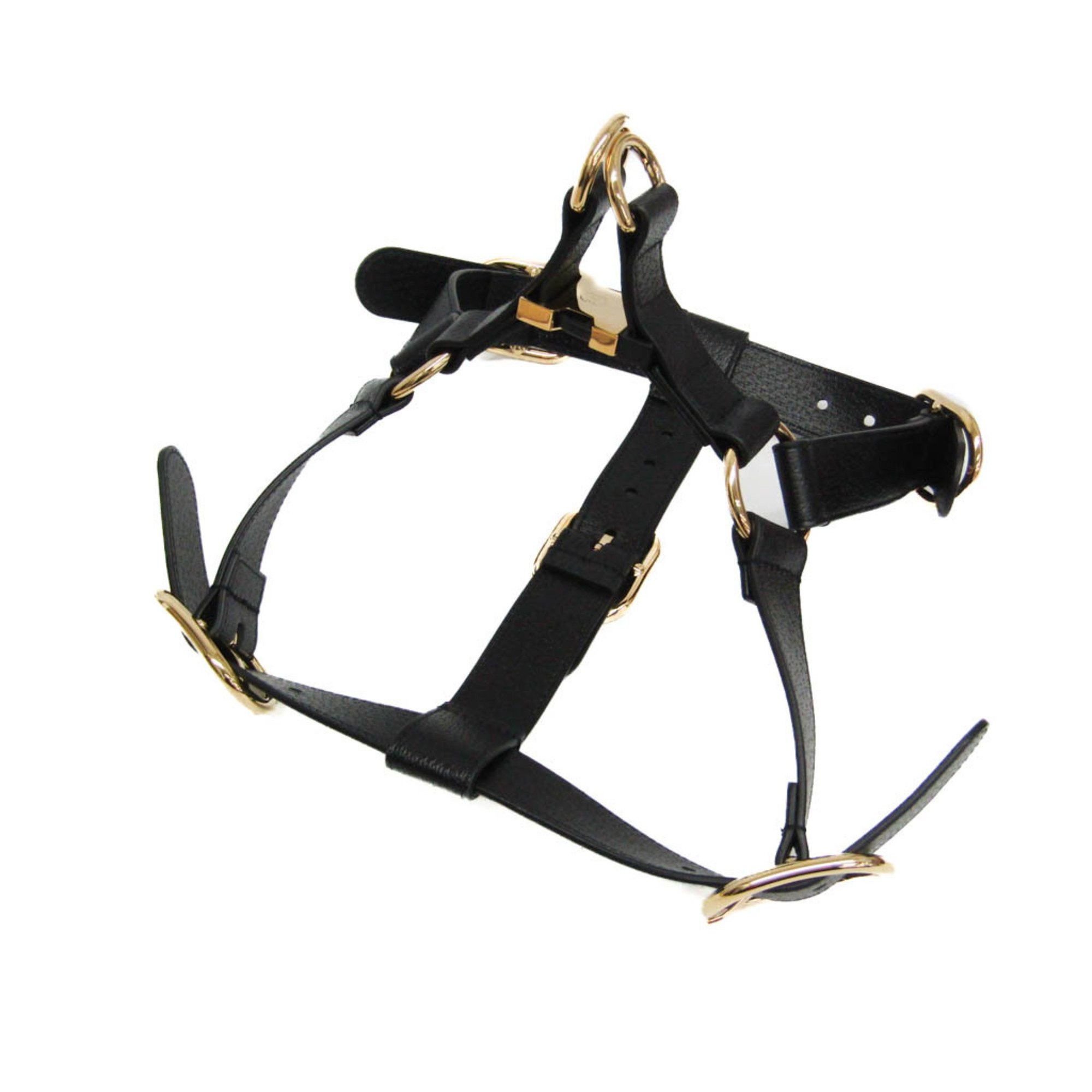 Gucci Gucci Interlocking G Pet Harness Large Size 695253 Dog Harness Leather Black Size ONE SIZE - 3 Thumbnail