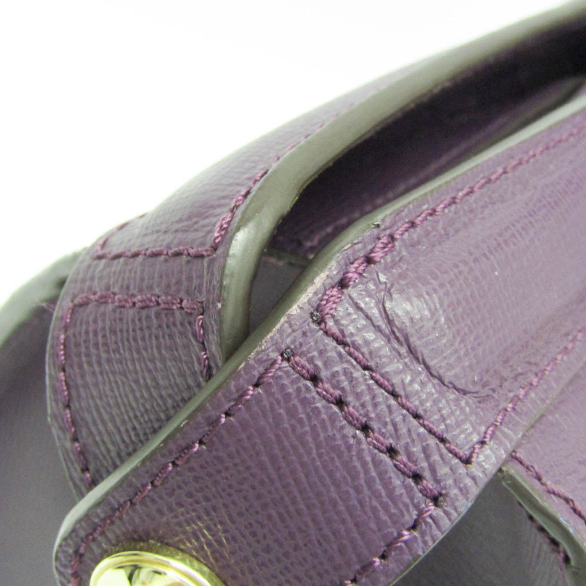 Longchamp Longchamp Le Pliage Heritage 1207813645 Women's Leather Shoulder Bag,Tote Bag Purple Size ONE SIZE - 7 Thumbnail