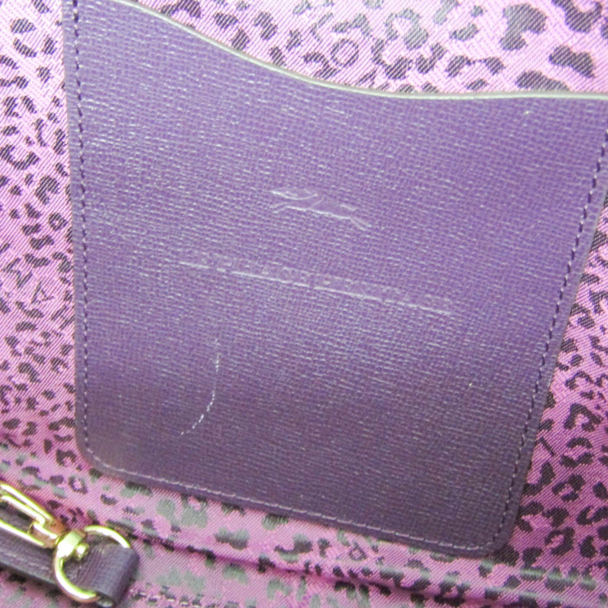 Longchamp Longchamp Le Pliage Heritage 1207813645 Women's Leather Shoulder Bag,Tote Bag Purple Size ONE SIZE - 17 Thumbnail