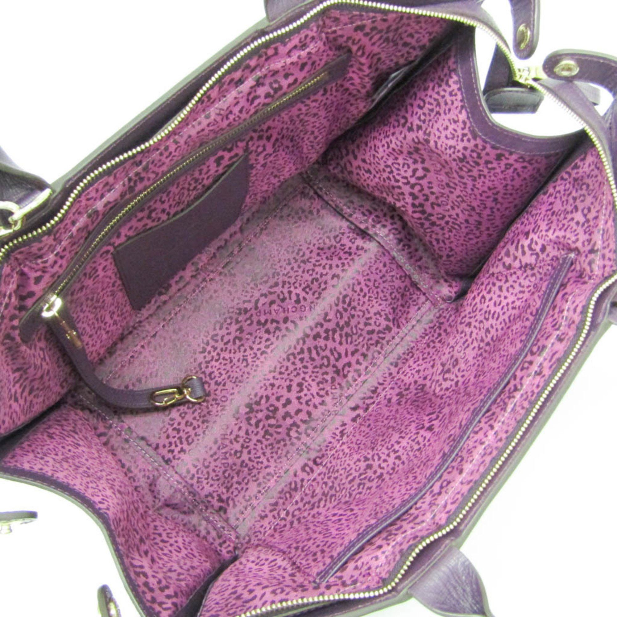 Longchamp Longchamp Le Pliage Heritage 1207813645 Women's Leather Shoulder Bag,Tote Bag Purple Size ONE SIZE - 3 Thumbnail