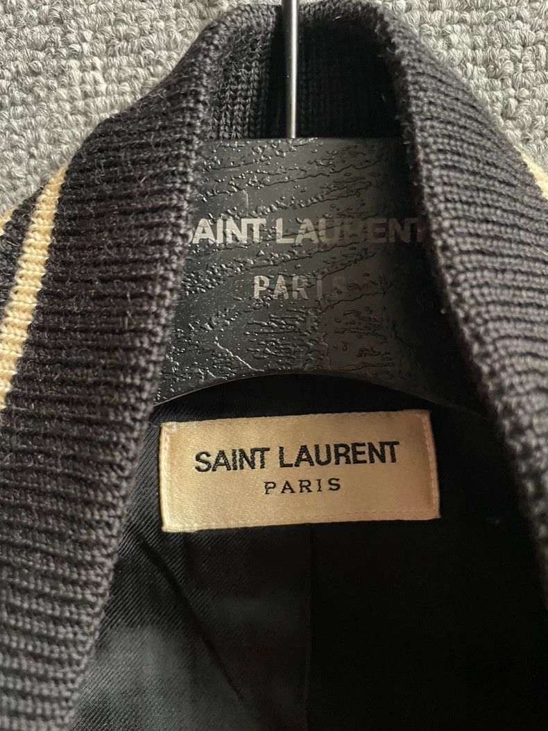 Saint Laurent Paris Saint Laurent Black White Varsity Jacket Size US XL / EU 56 / 4 - 6 Thumbnail