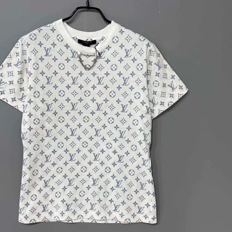 Louis Vuitton Louis Vuitton White Monogram Chain T-Shirt - dmc Size US XS / EU 42 / 0 - 2 Thumbnail