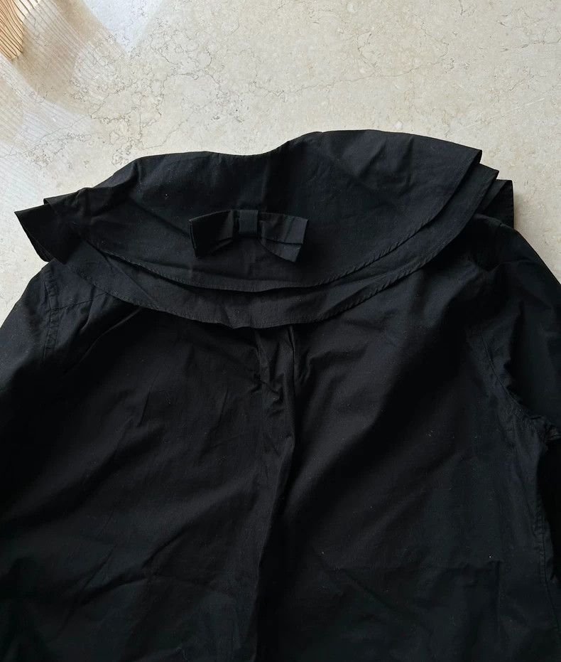 Comme des Garcons CDG Tricot Black Bow Collar Shirt - dmc Size US M / EU 48-50 / 2 - 5 Thumbnail