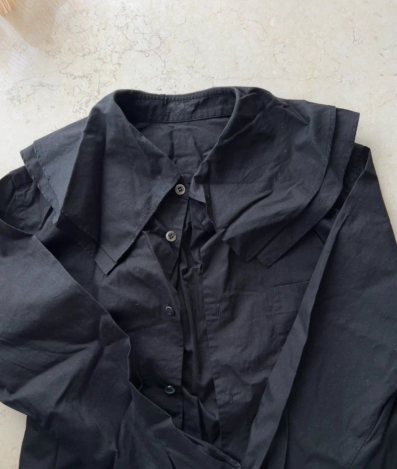 Comme des Garcons CDG Tricot Black Bow Collar Shirt - dmc Size US M / EU 48-50 / 2 - 3 Thumbnail