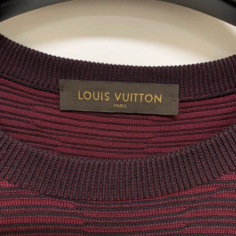 Louis Vuitton Louis Vuitton Burgundy Stripe Knit Sweater - dmc Size US L / EU 52-54 / 3 - 2 Thumbnail