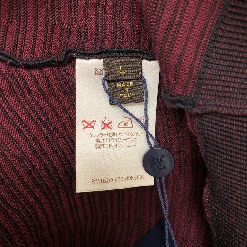 Louis Vuitton Louis Vuitton Burgundy Stripe Knit Sweater - dmc Size US L / EU 52-54 / 3 - 7 Thumbnail