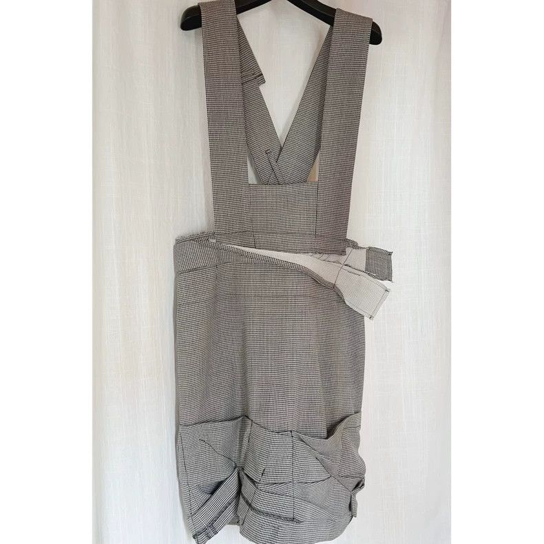 Comme des Garcons COMME des GARCONS Houndstooth Suspender Skirt - dmc Size US 34 / EU 50 - 6 Thumbnail