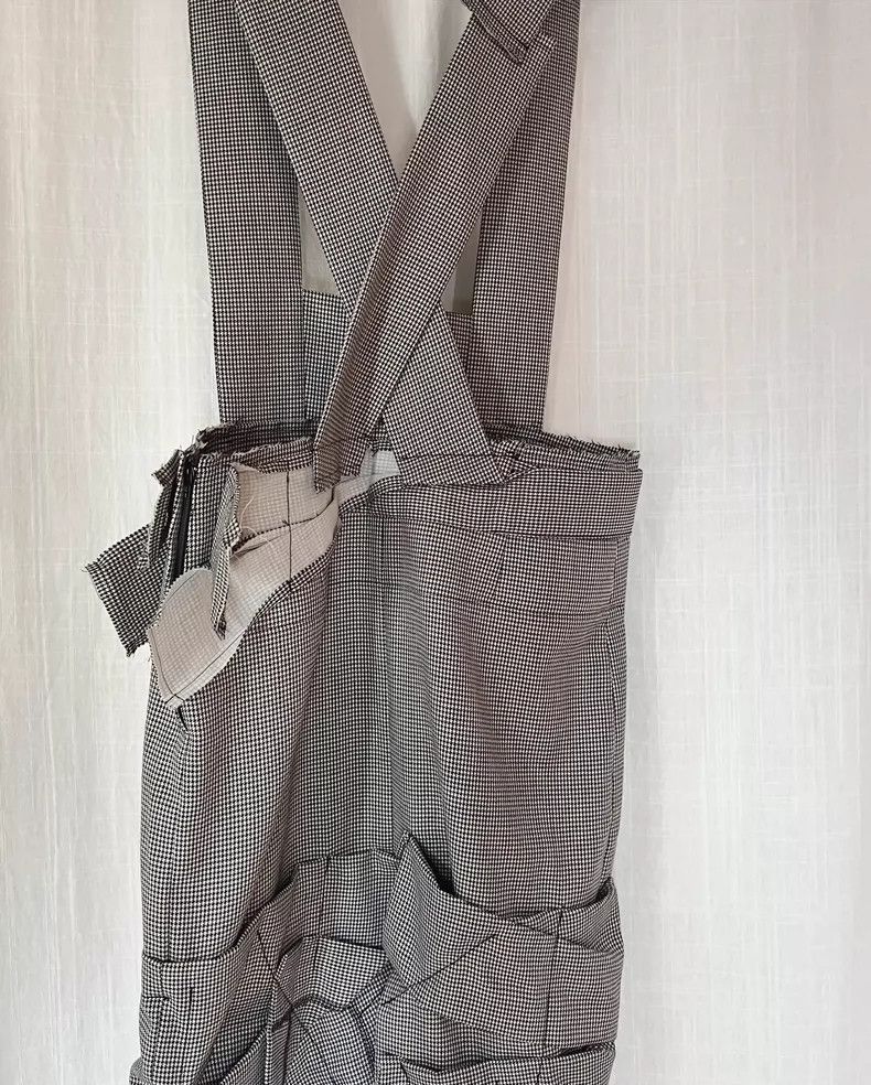 Comme des Garcons COMME des GARCONS Houndstooth Suspender Skirt - dmc Size US 34 / EU 50 - 8 Thumbnail