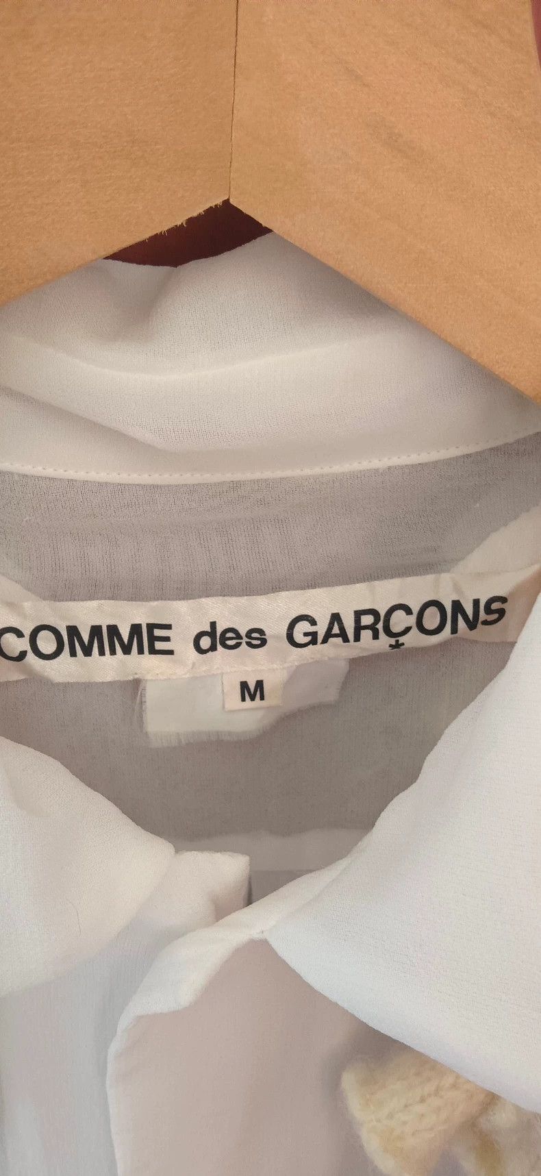 Comme des Garcons CDG Silk Shirt with Wool Knit Collar - dmc Size US M / EU 48-50 / 2 - 3 Thumbnail