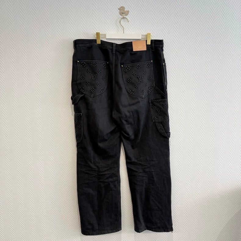 Louis Vuitton Louis Vuitton 2024 Embroidered Logo Jeans - dmc Size US 31 - 2 Thumbnail