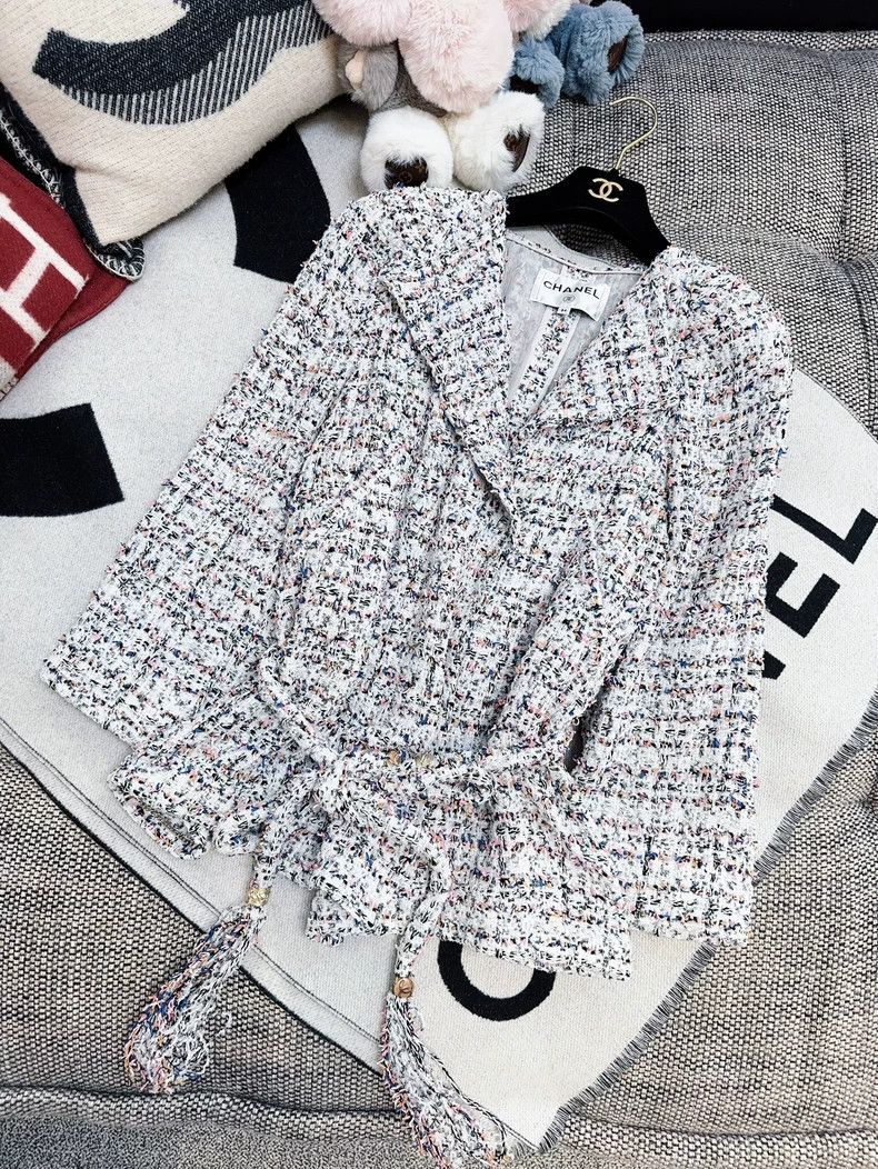 Chanel Chanel Tweed Sequin Coat with Belt - dmc Size US M / EU 48-50 / 2 - 3 Thumbnail