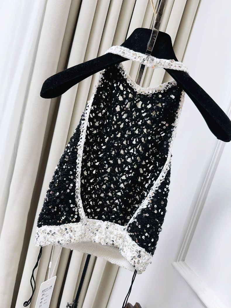 Chanel Chanel 23C Sequin Halter Top - dmc Size US S / EU 44-46 / 1 - 6 Thumbnail