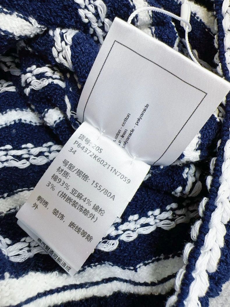Chanel Chanel 20S Navy Stripe Knit Top - dmc Size US M / EU 48-50 / 2 - 8 Thumbnail