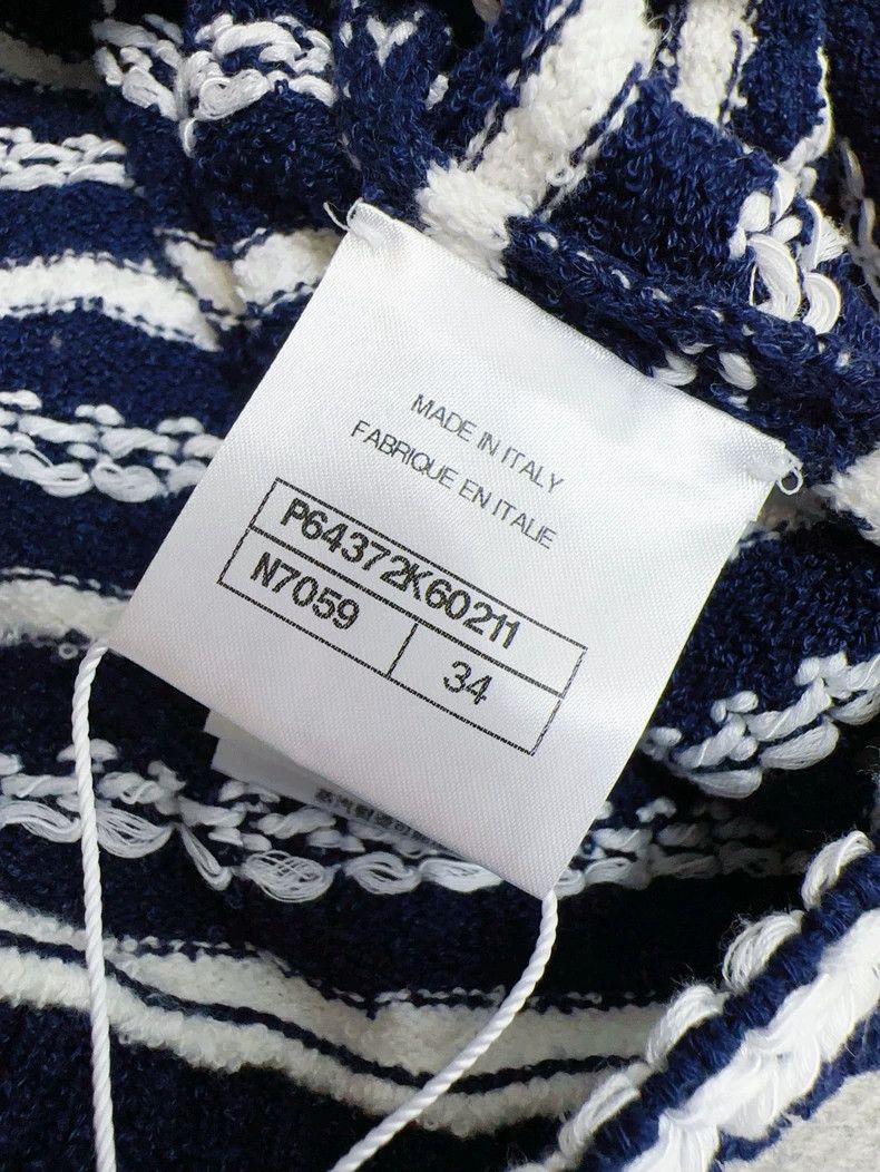 Chanel Chanel 20S Navy Stripe Knit Top - dmc Size US M / EU 48-50 / 2 - 7 Thumbnail