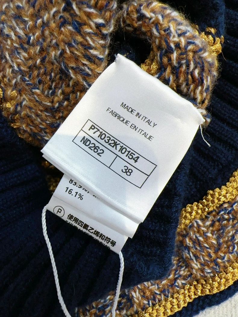 Chanel Chanel Blue Gold CC Knit Sweater - dmc Size US M / EU 48-50 / 2 - 4 Thumbnail