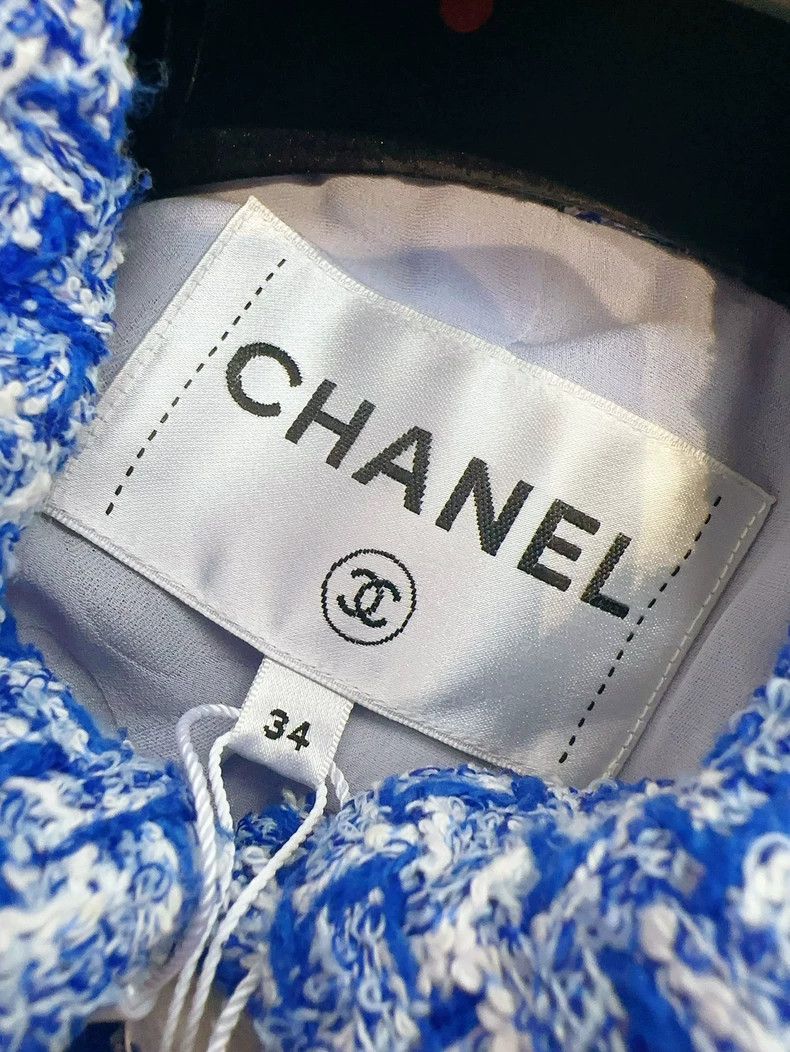 Chanel Chanel 23P Blue White Plaid Jacket - dmc Size US M / EU 48-50 / 2 - 6 Thumbnail